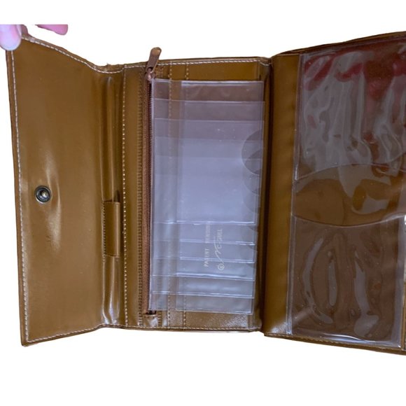 McGull Faux Leather Wallet Check Book Photo Credit card holder Brown - Picture 2 of 3